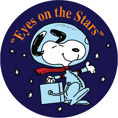 Snoopy stargazing